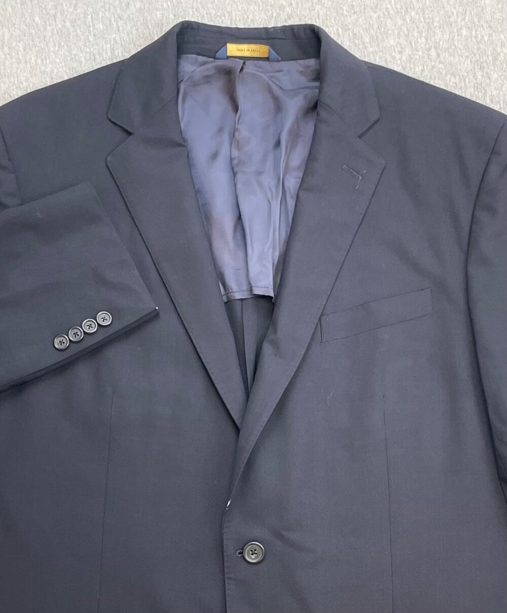 Brooks Brothers Blazer Mens 44L Navy Blue 100%‎ REDA Wool Regent Stretch Travel